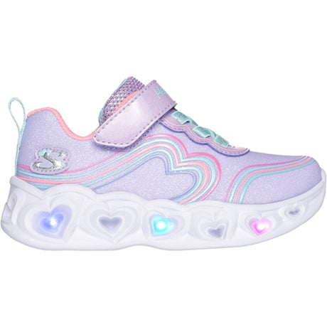 Skechers Lighted Hearts Sparkle Sneakers Lavender Multicolor 2