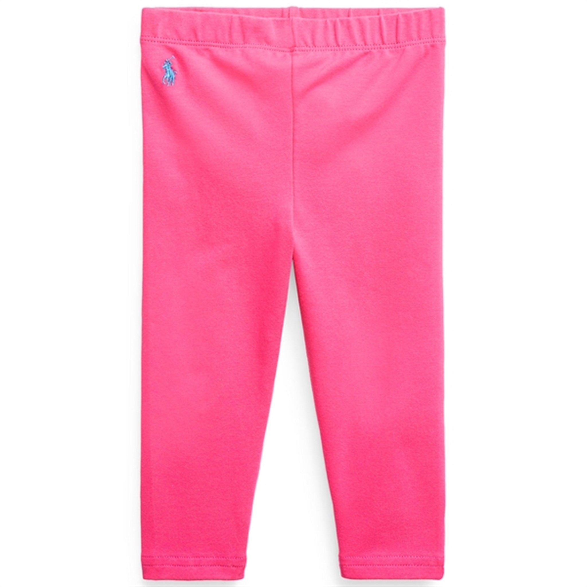 Polo Ralph Lauren Baby Girl Leggings Stretch Jersey Accent Pink / Colby Blue 2