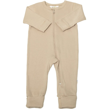 Joha Bomull Beige Onesies med 2 i 1 Fod