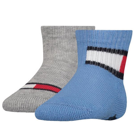 Tommy Hilfiger Baby Boy 2-pack Strumpor Blue/Grey