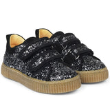 Angulus Sneakers Med Kardborreband Grey Glitter/Black