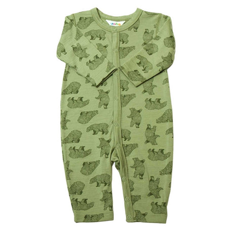Joha Ull Grön Bear Onesie