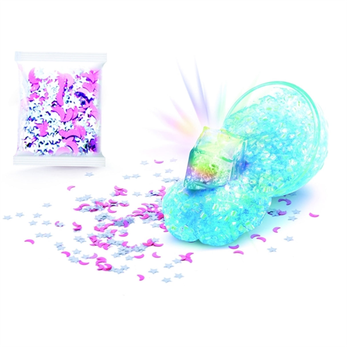 So Slime Luminous Cosmic Crunch Slime Blå