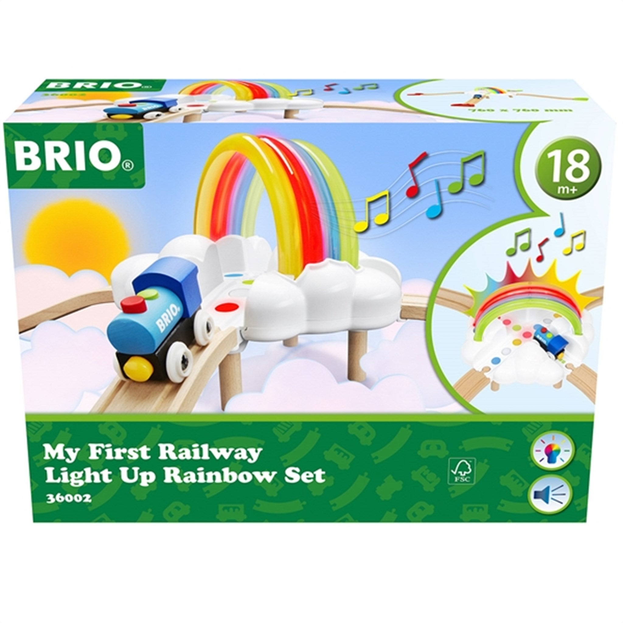BRIO® Min Første Togbane Light Up Regnbue Set 2