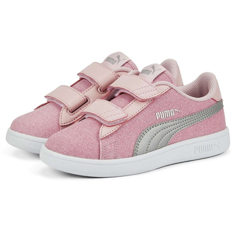 Puma Smash V2 Glitz GlamV Almond Blossom-Silver Sneakers