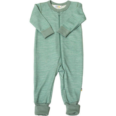 Joha Uld/Bambus Green YD Onesies m. 2-i-1 Fod