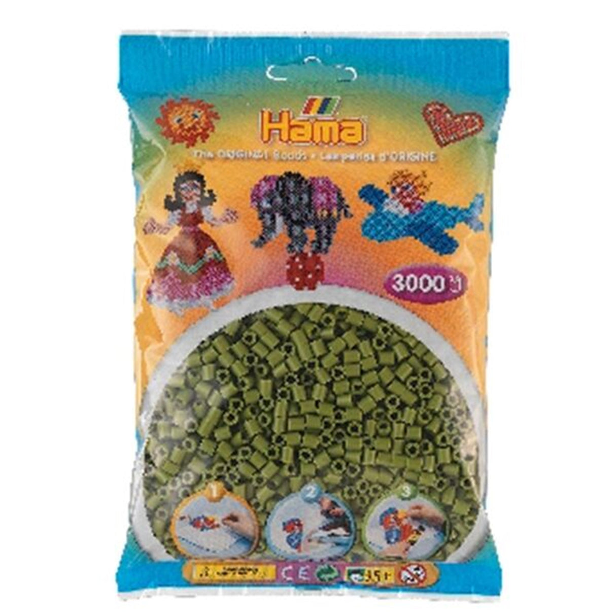 HAMA Midi Pearls 3000 pcs Olive