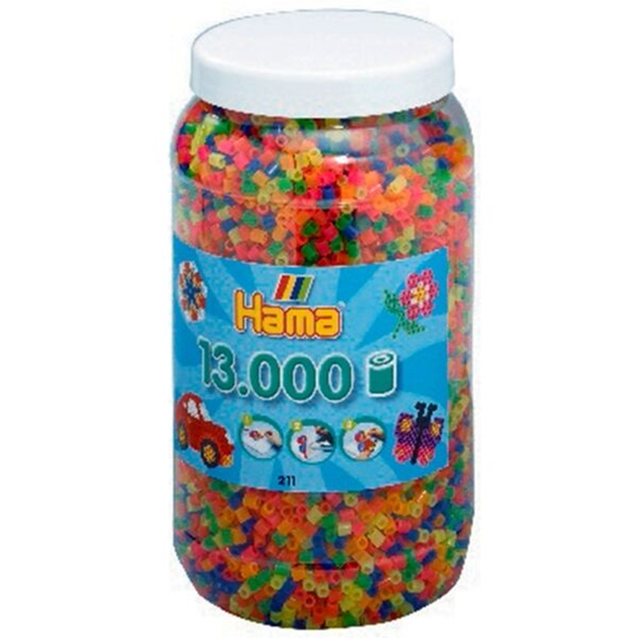 HAMA Midi Pearls 13.000 pcs Neon Mix