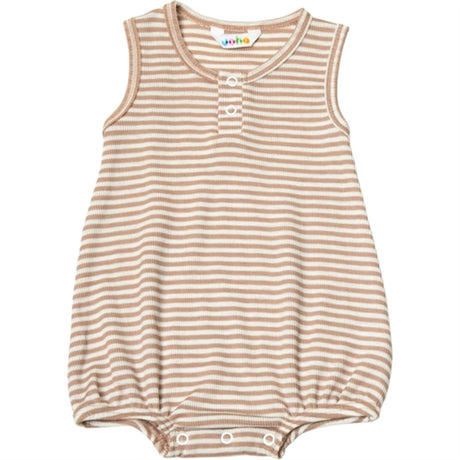 Joha Ull/Silke Light Brown Stripe Jumpsuits