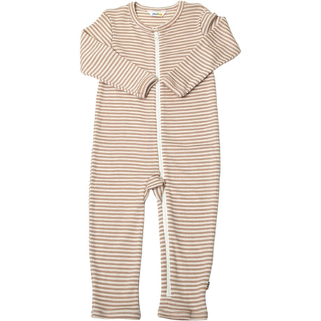 Joha Ull/Silke Light Brown Stripe Onesies