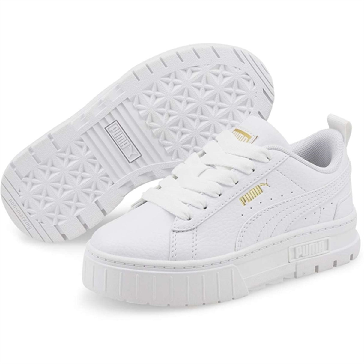 Puma Mayze Lth PS White- Team Gold Sneakers