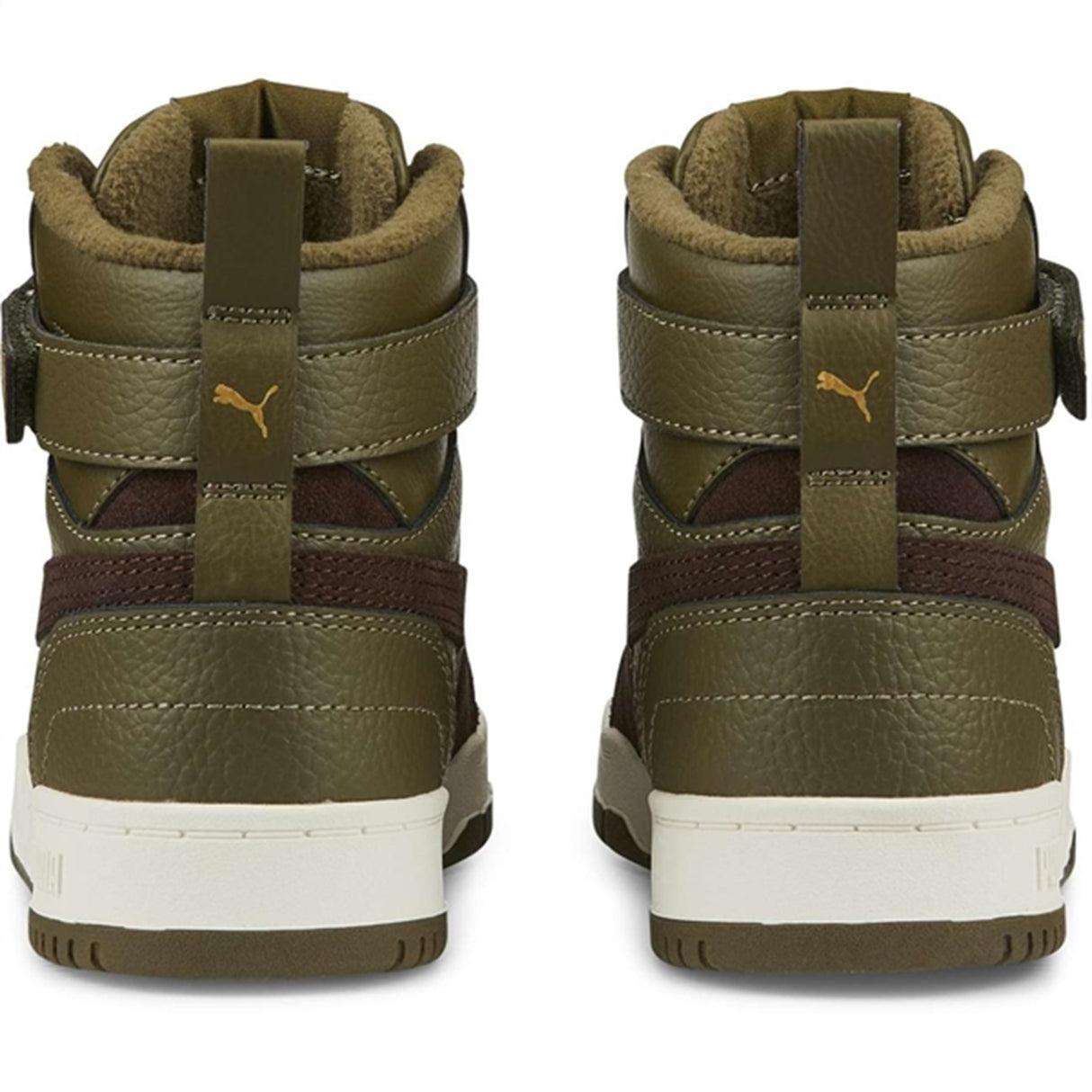 Puma RBD Game WTR Jr Deep Olive-Dark Chocolate- Team Gold Sneakers 6