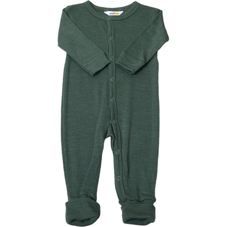 Joha Ull/Silke Dark Green Onesies m. 2-i-1 Fot