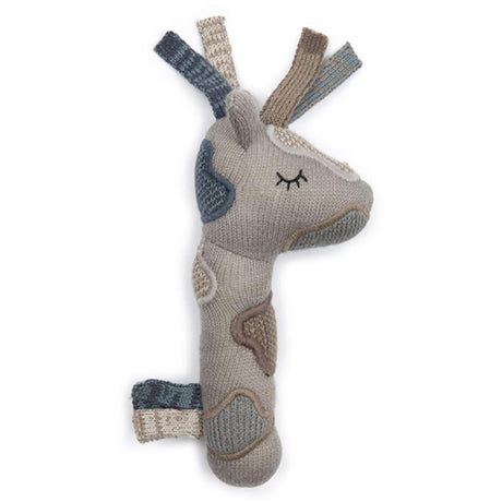 Smallstuff Stickad Maracas Giraffe Sandy/Blue