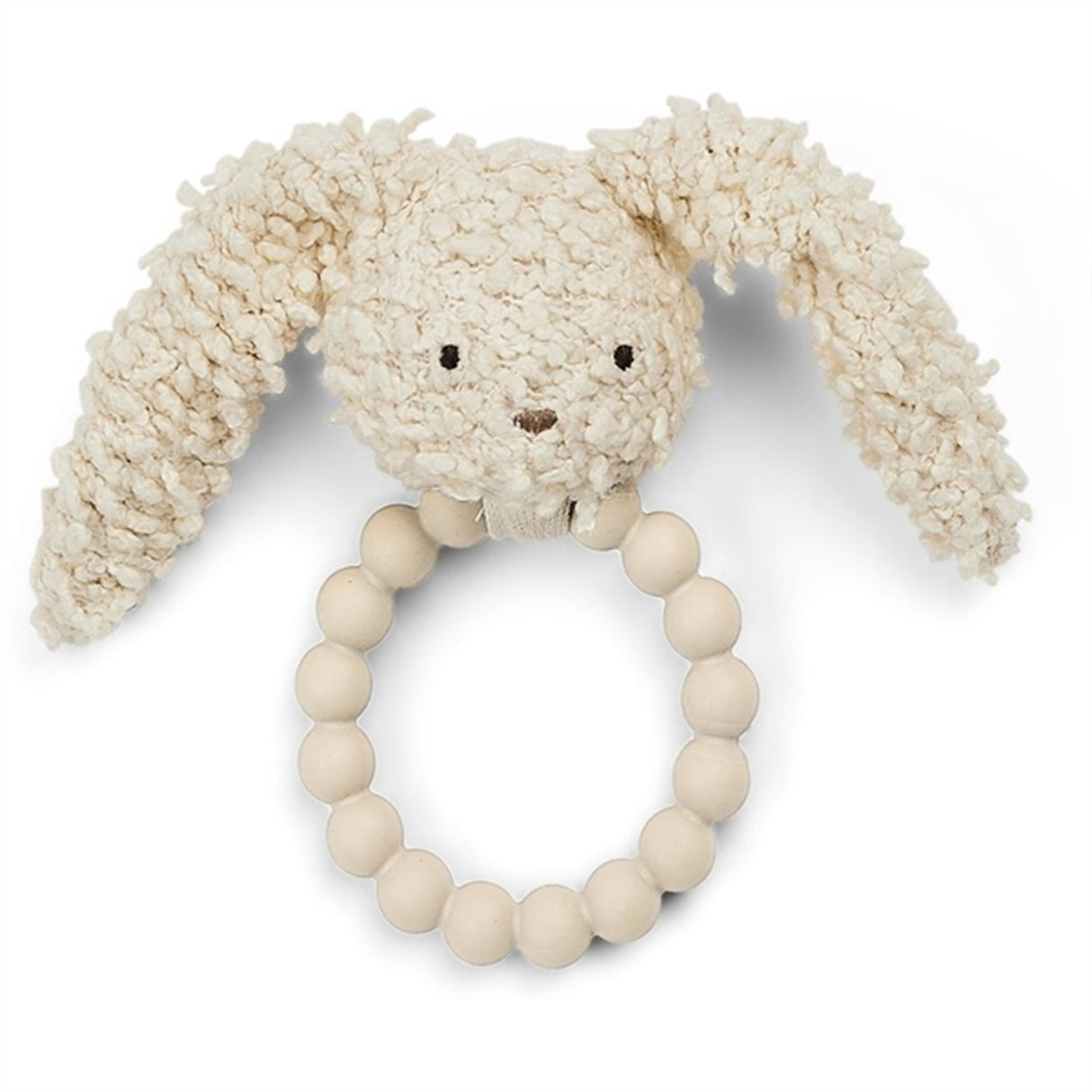 Smallstuff Skallra med Silikonering Bunny Off White