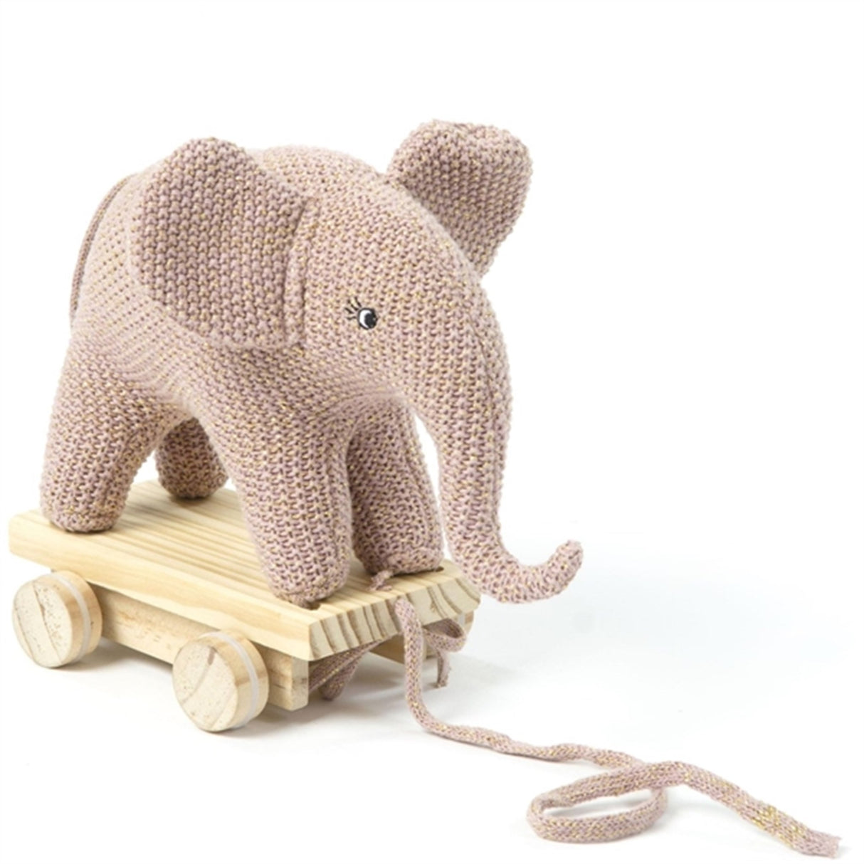 Smallstuff Stickad Dragdjur Elephant Cold Rose/Gold