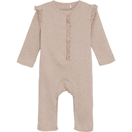 FIXONI Silver Peony Onesies LS Rib