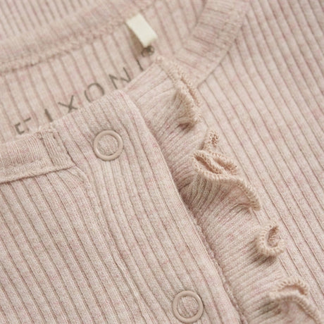 FIXONI Silver Peony Onesies LS Rib 2