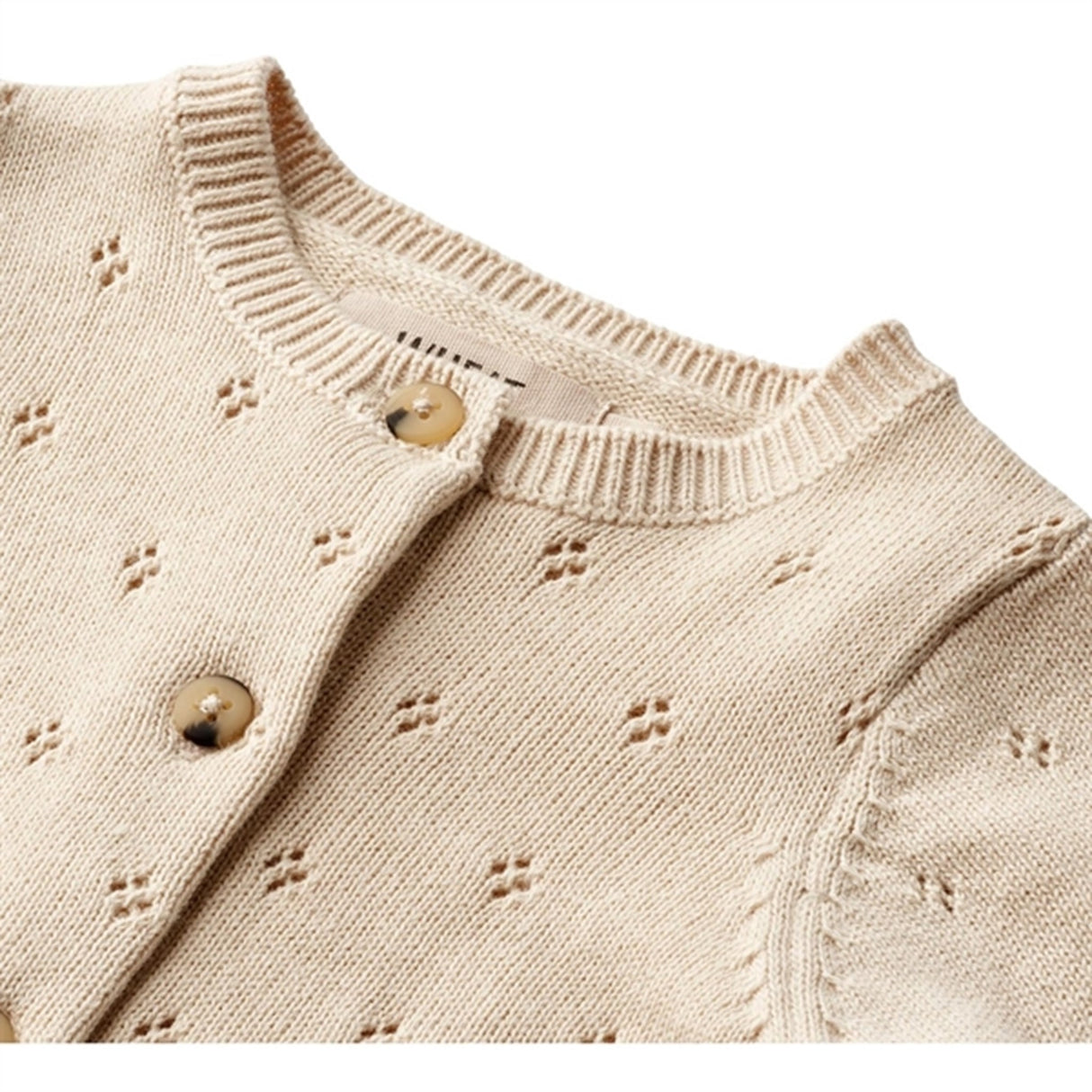 Wheat Sandshell Stickat Cardigan Maia 3