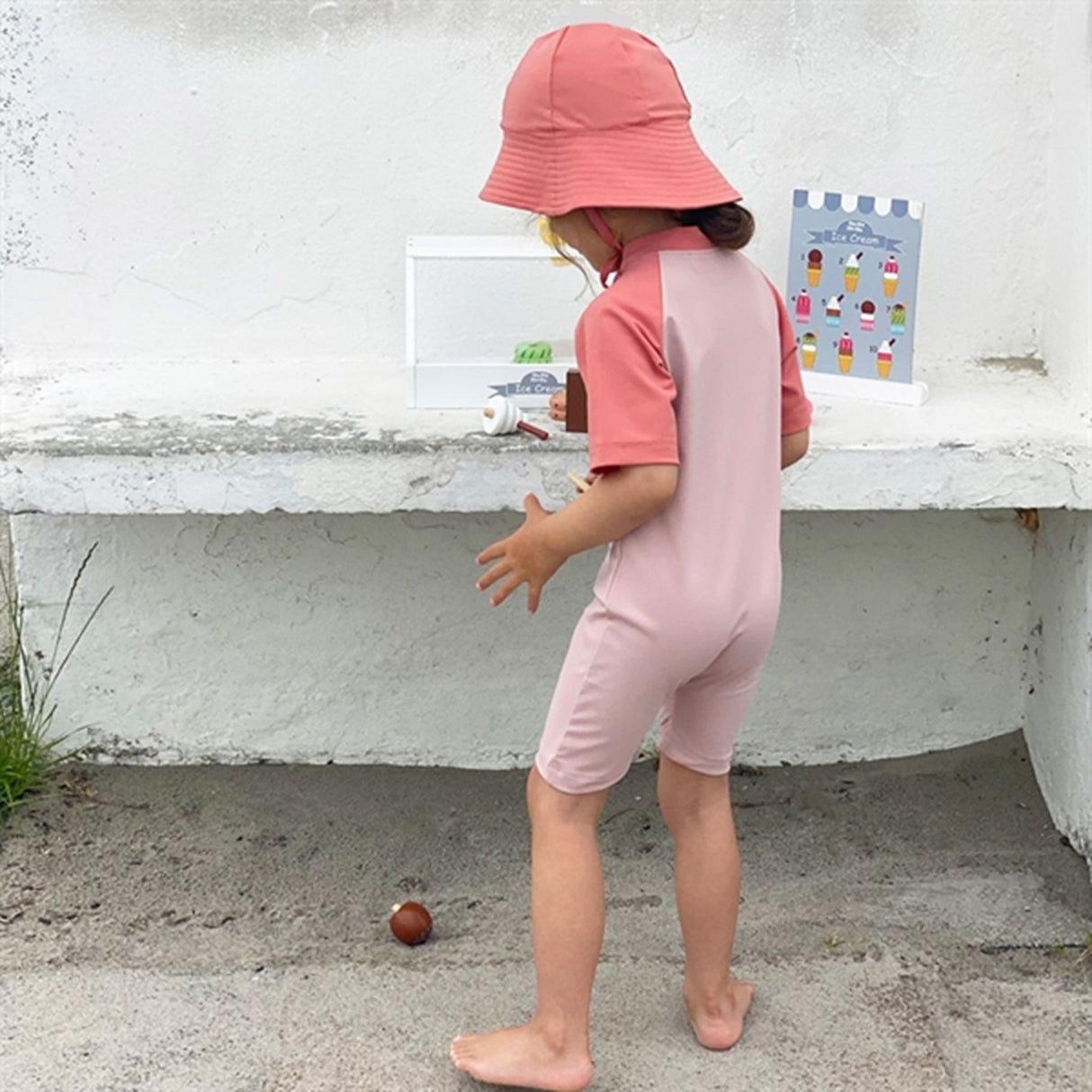 Petit Crabe Rose Nude/Morocco Multi Color Heldragt m. Lynlås