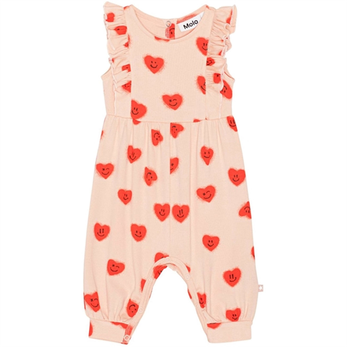 Molo Red Hearts_ Jersey Fallon Kortærmet Onesies