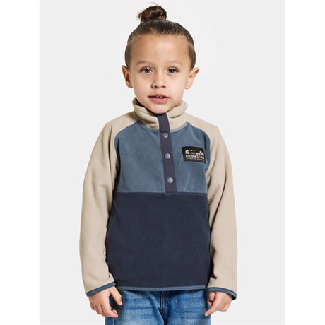 Didriksons Navy Monte Kids Fleece Jacka 2