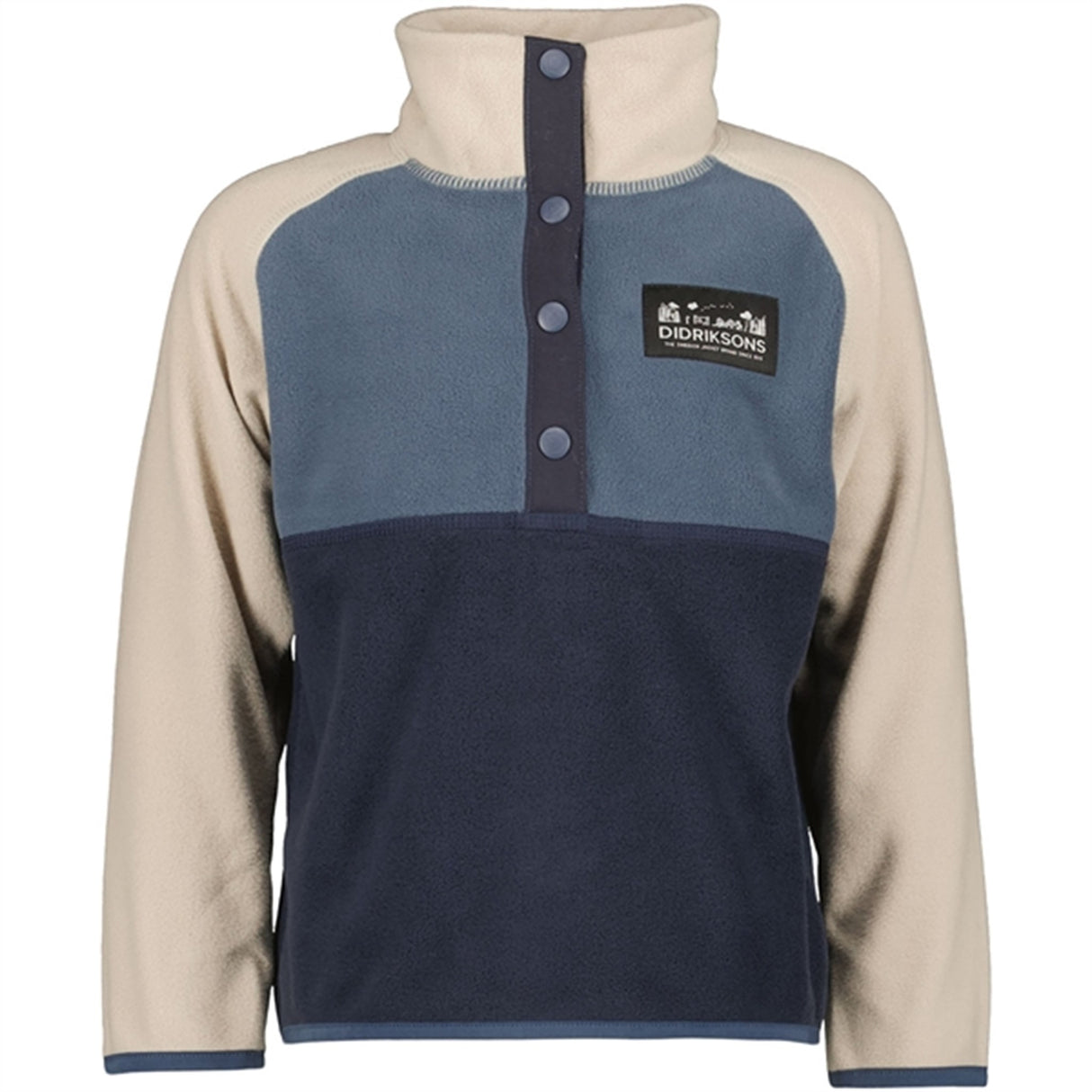 Didriksons Navy Monte Kids Fleece Jacka