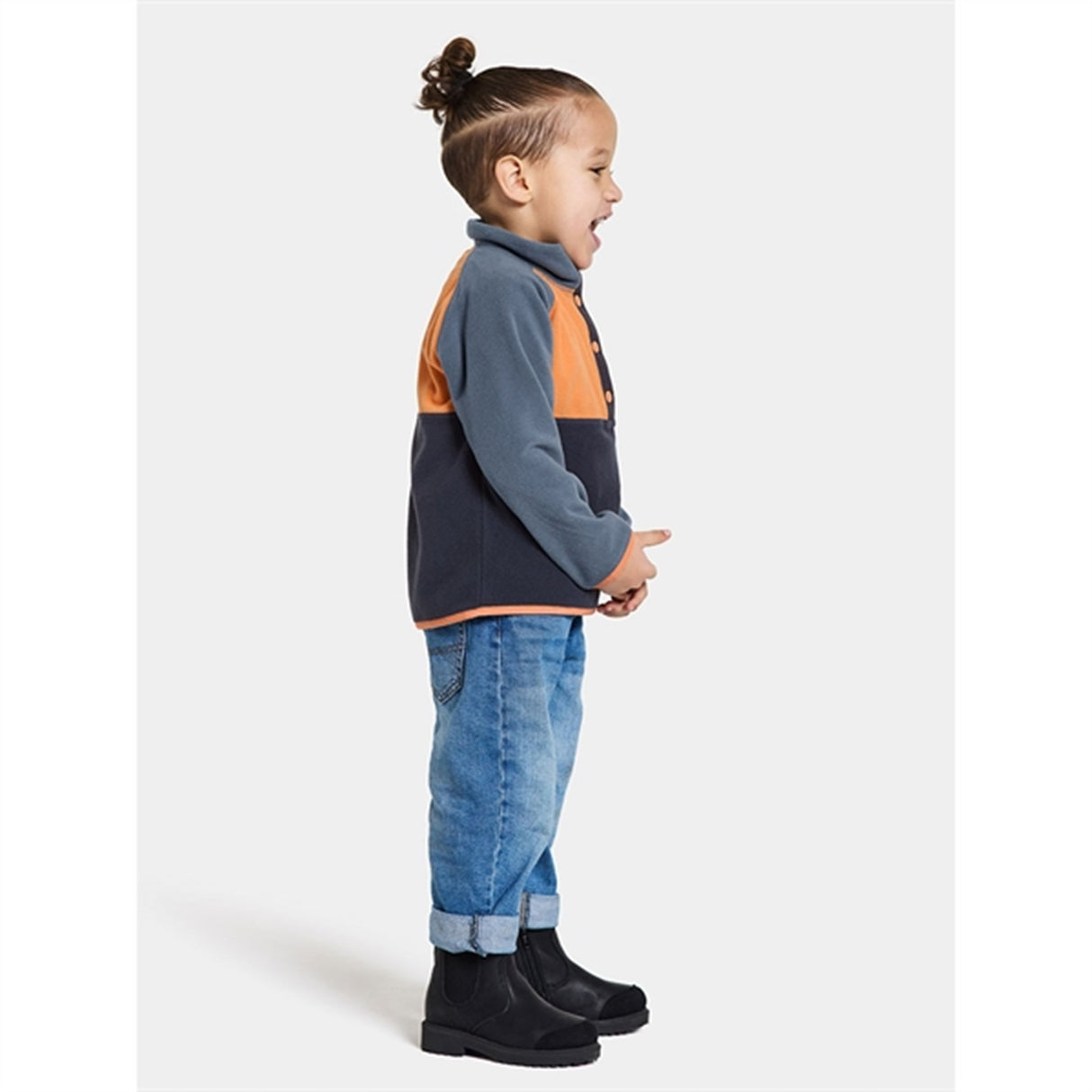 Didriksons Cantaloupe Monte Kids Fleece Jacka 4