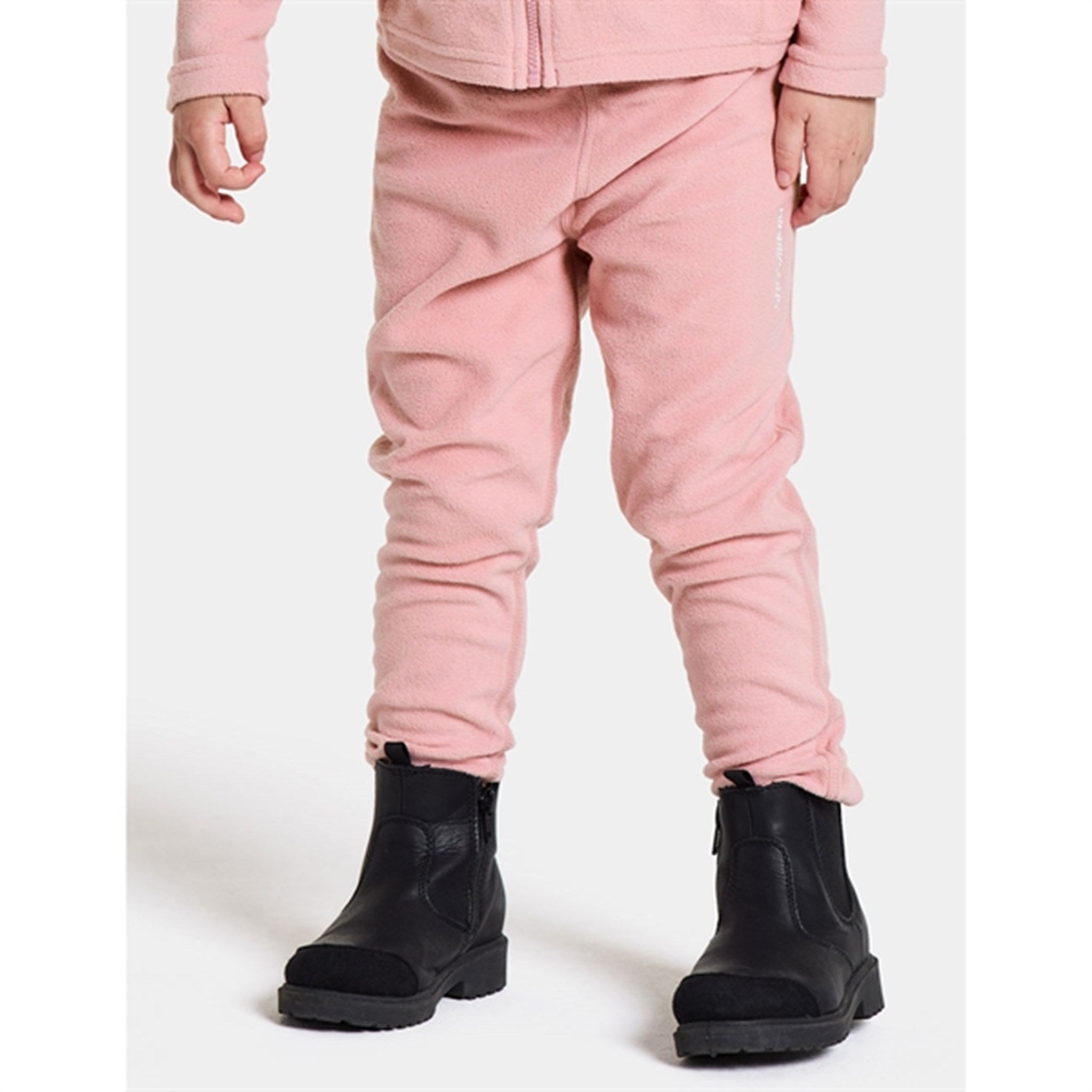 Didriksons Soft Pink Monte Kids Fleece Byxor 2