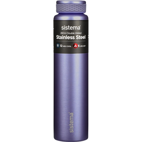 Sistema Stainless Steel Vattenflaska 280 ml Lilla