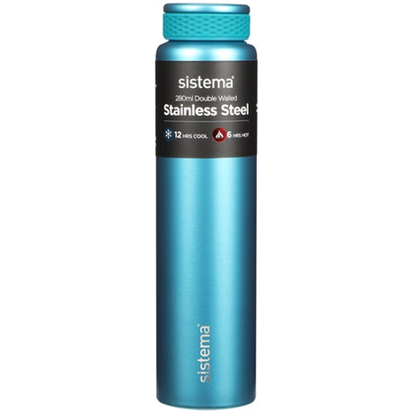 Sistema Stainless Steel Vattenflaska 280 ml Teal