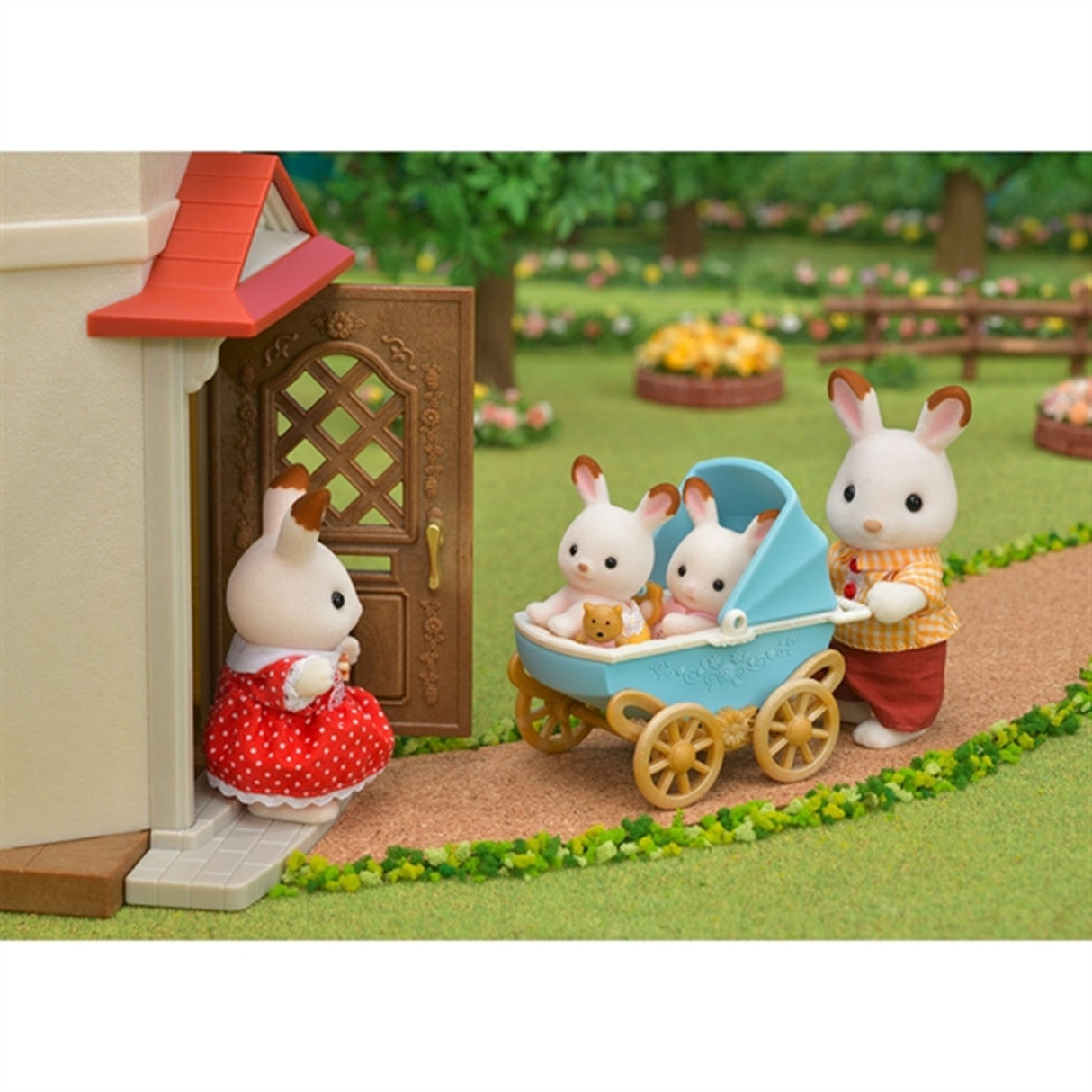 Sylvanian Families® Set Med Chocolate Bunny Twins (Sittvagn)