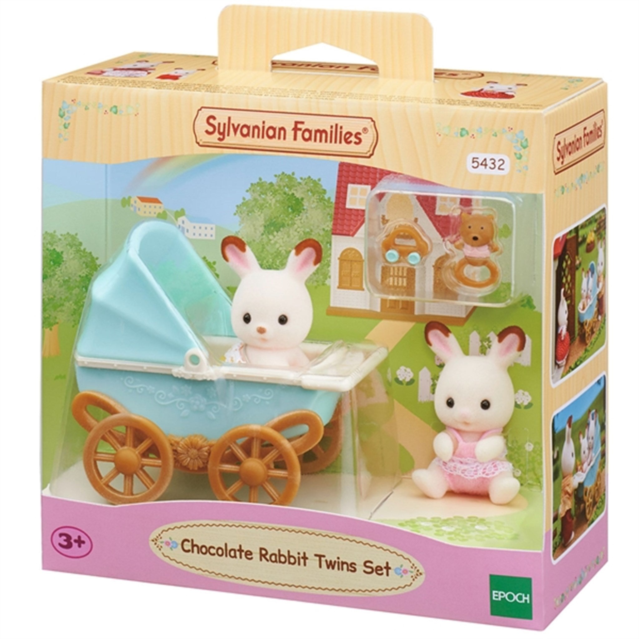 Sylvanian Families® Set Med Chocolate Bunny Twins (Sittvagn)