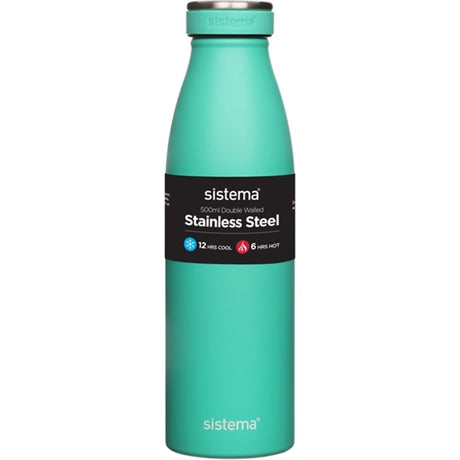 Sistema Stainless Steel Vattenflaska 500 ml Minty Teal