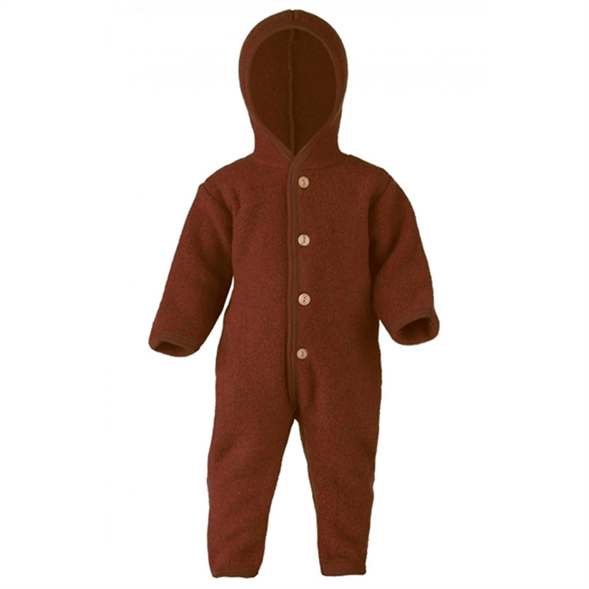 Engel Hooded Overall m. Knappar Cinnamon Mélange