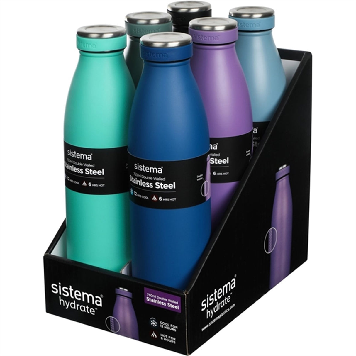 Sistema Stainless Steel Vattenflaska 750 ml Coast Blue 2