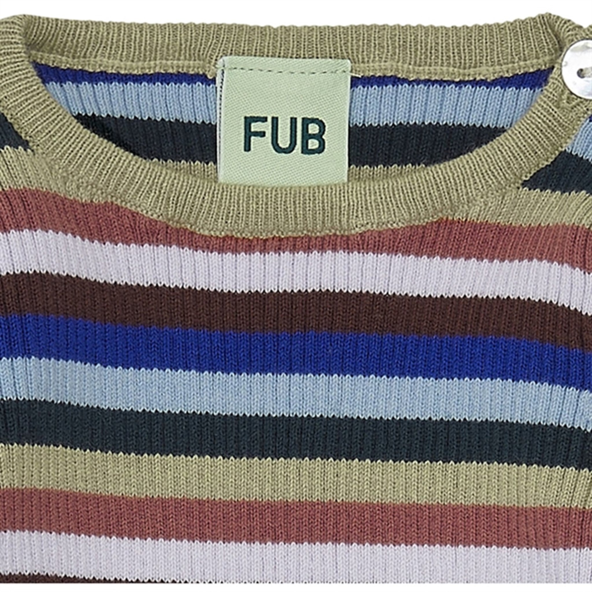 FUB Bebis Striped Rib Tröja Multi Stripe 2