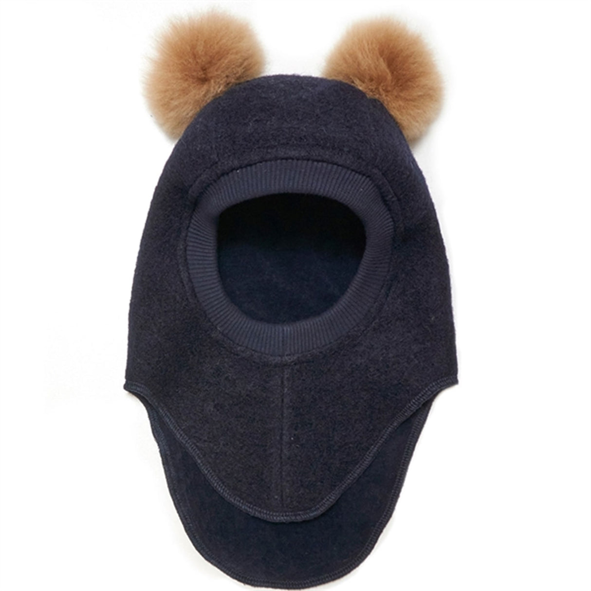 Huttelihut Elefanthatt m. Alpaca Pompoms Big Bear Dark Navy