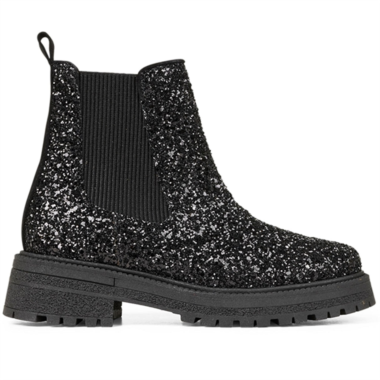 Angulus Chelsea Støvle Black Glitter/Black/Black 2