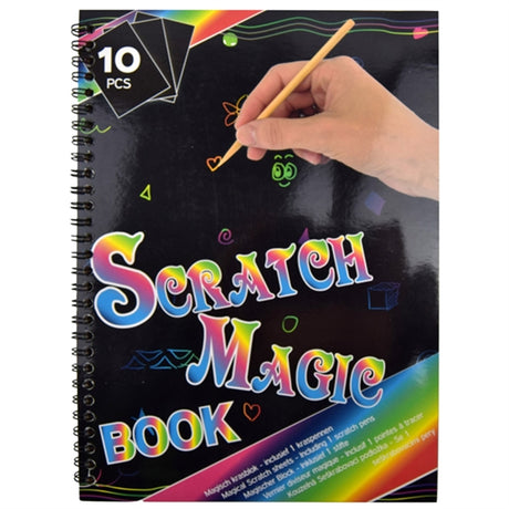 Pocket Money Magisk Color Scratch Bok A4 10 Sider med Pen