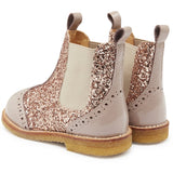 Angulus Chelsea Stövlar Med Glitter Dusty Almond/Maple Glitter/Elastic 3