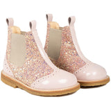 Angulus Chelsea Stövlar Pale Rose/Rose Glitter/Beige Elastic