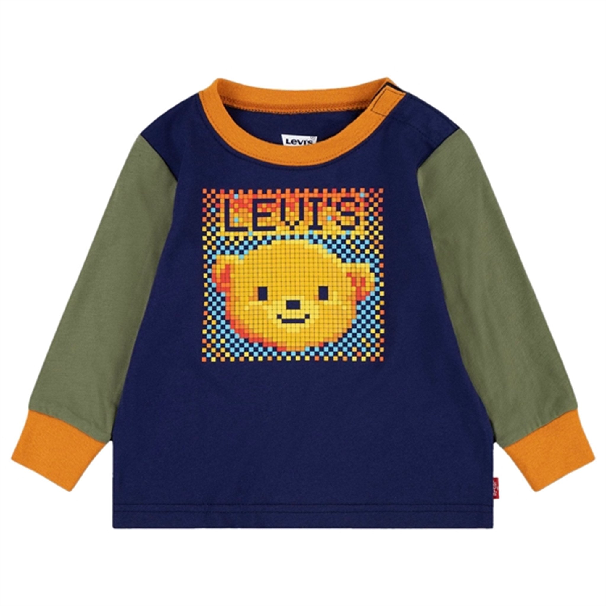 Levi's Bebis Pixel Bear Colorblocked Bluse Ocean Cavern