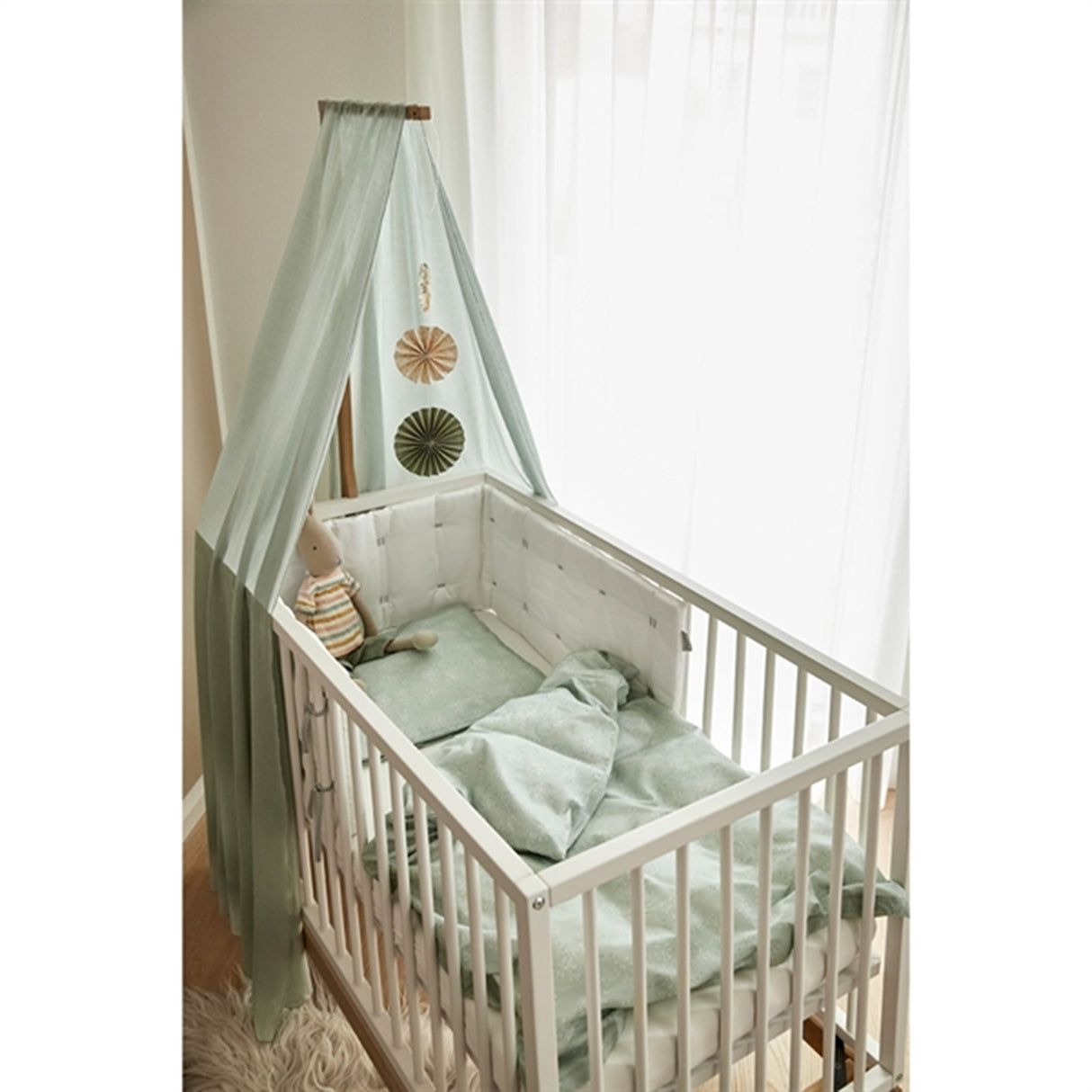 Leander Sänghimmel til Linea™/Luna™ Babysäng Sage Green 3