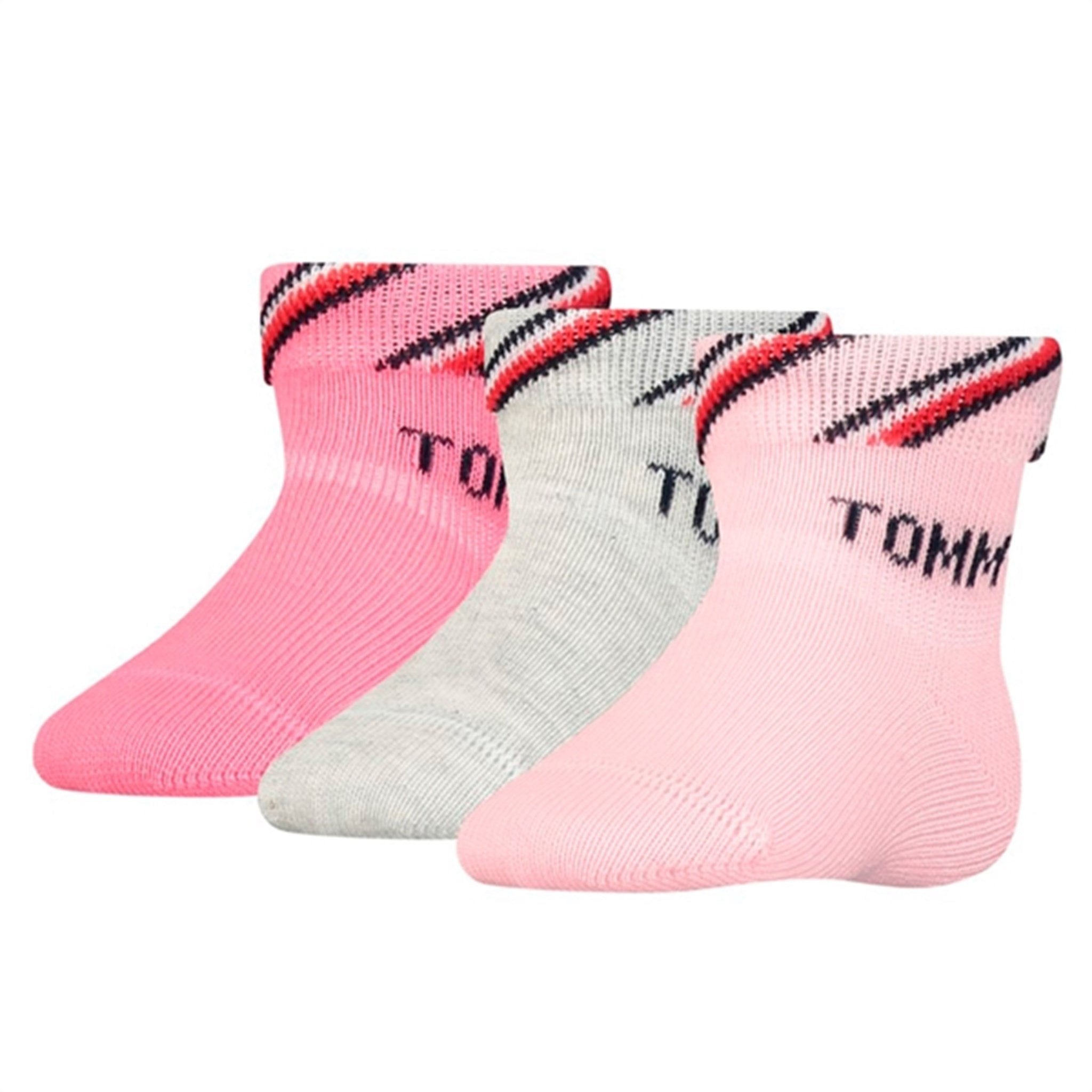 Tommy Hilfiger Newborn 3-pack Giftbox Strumpor Pink Combo