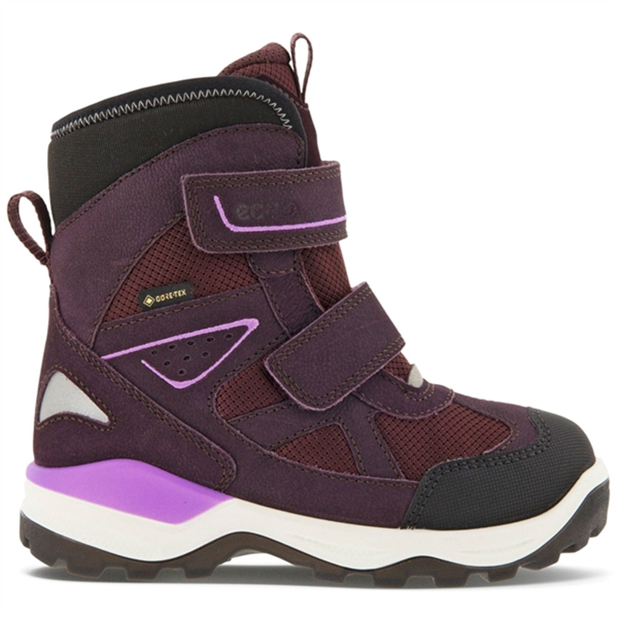 Ecco Snow Mountain Mid-Cut Støvle Black/Fig/Fig