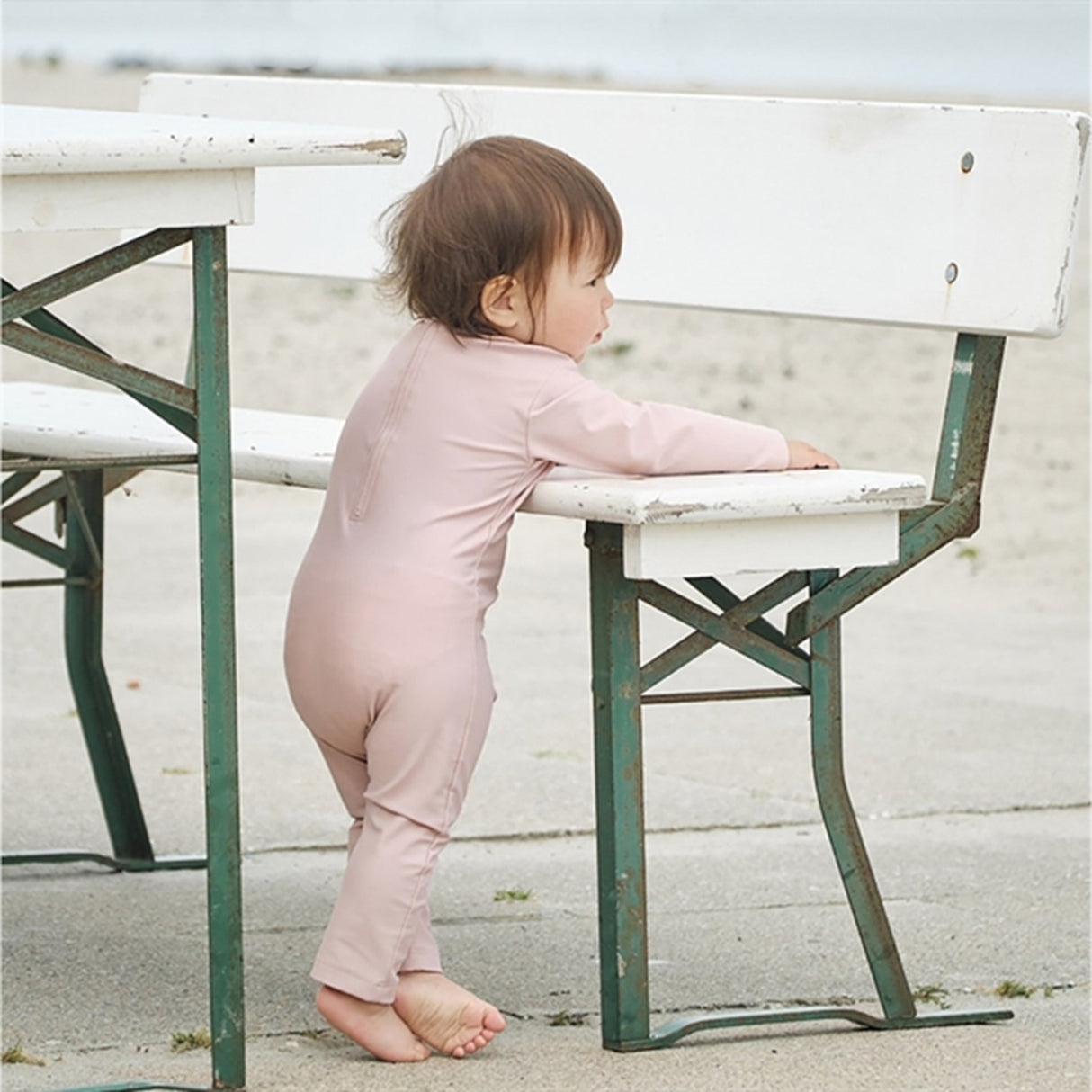 Petit Crabe Rose Nude Palma Onesies m. Dragkedja 5