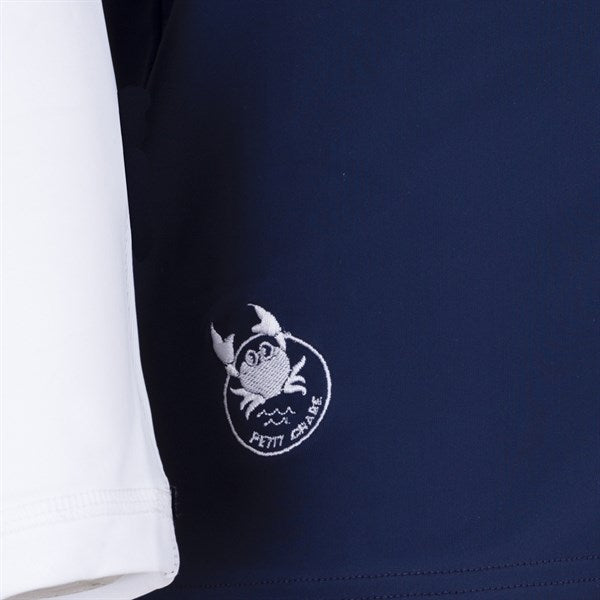 Petit Crabe Blue/White Raglan UV Badtröja