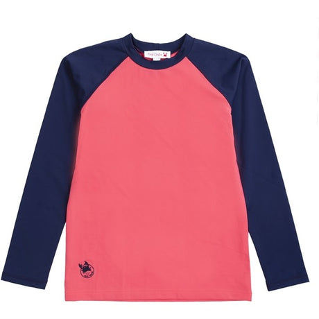 Petit Crabe Nectarine/Blue Raglan UV Badtröja