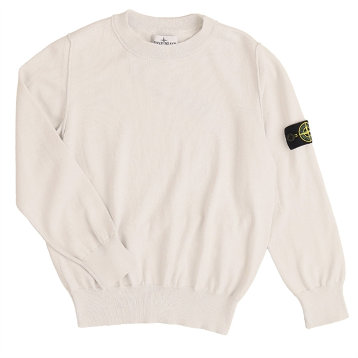 Stone Island Junior Stickat Tröja Pearl Grey